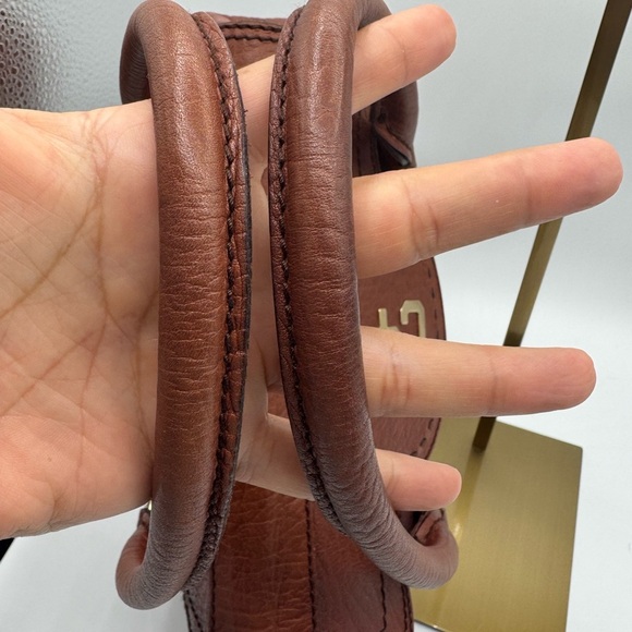 Authentic Vintage All leather Dolce & Gabbana Flap Hand  Bag Brown W Dust Bag - Picture 6 of 16